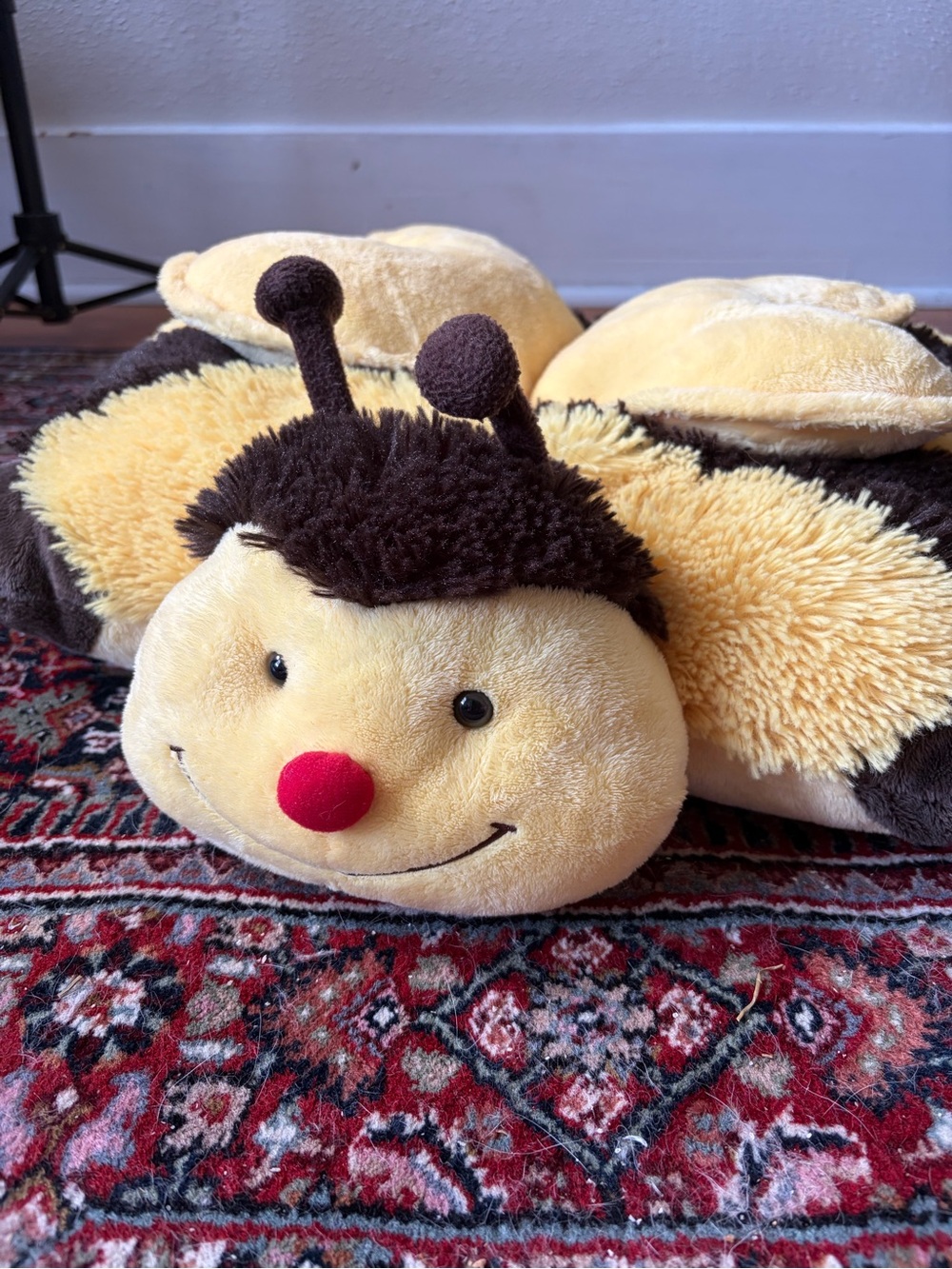 Pillow Pet Plush Bee Pillow Toy - Yellow with Brown & Red Accent - Picture 2 of 7